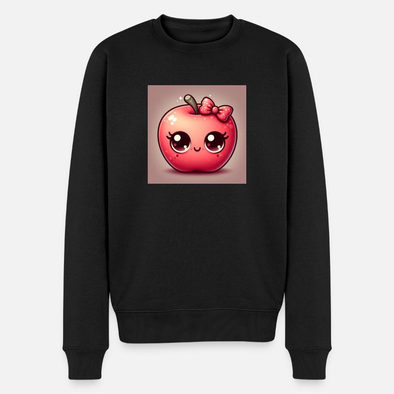 Kleiner Süßer Apfel - Männer Premium Bio Pullover - Schwarz