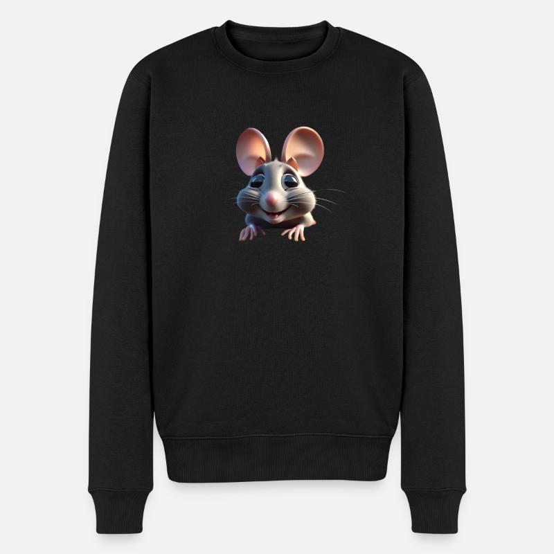 Souris 1 - Pull Premium bio Homme - noir