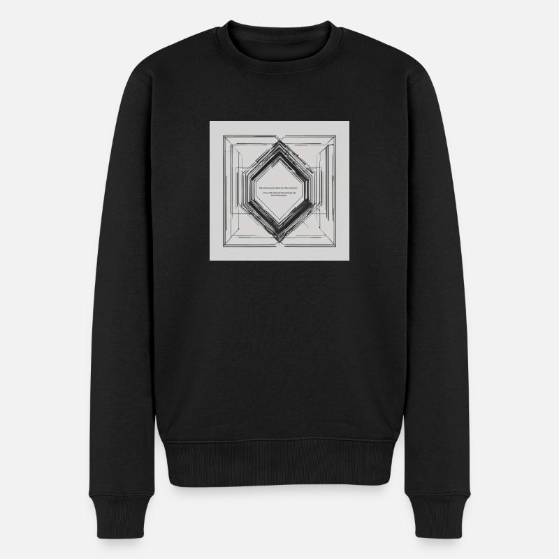Freiheit im Minimalismus - Männer Premium Bio Pullover - Schwarz