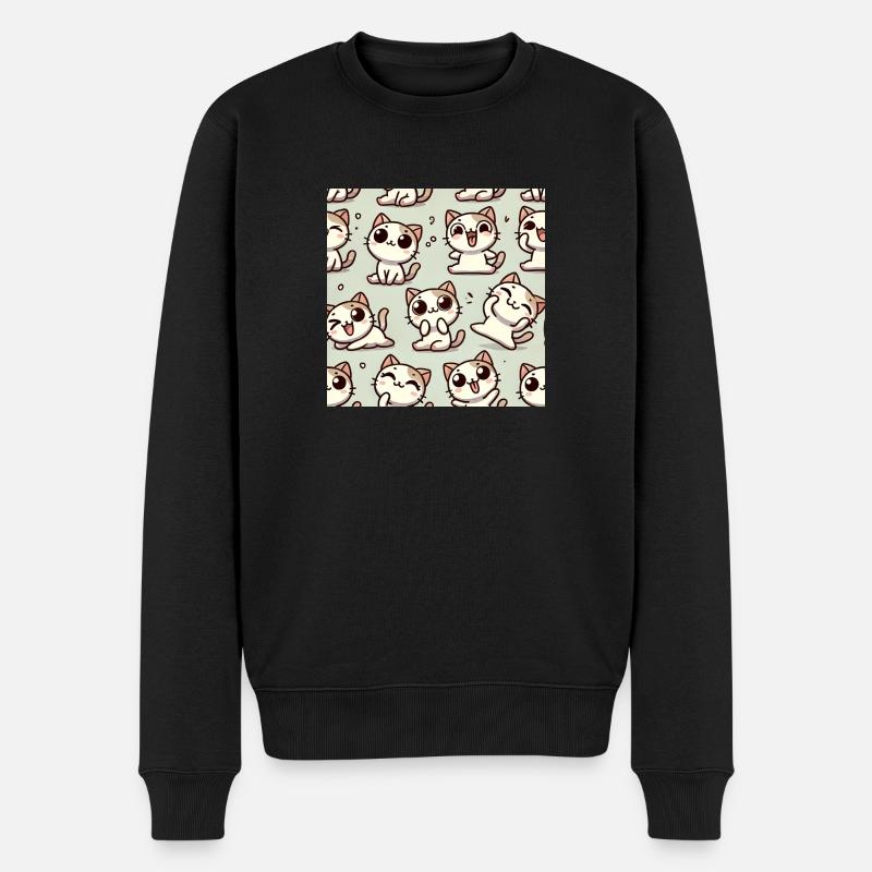 Chat Sourire - Pull Premium bio Homme - noir