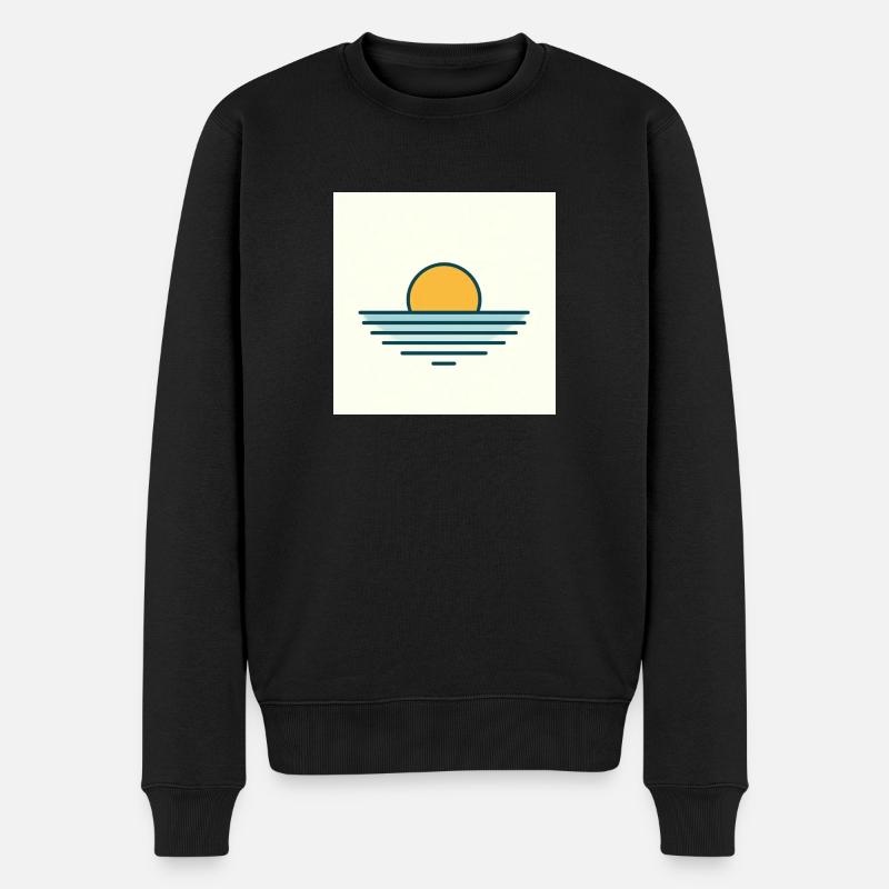 Sunset Minimalism - Männer Premium Bio Pullover - Schwarz