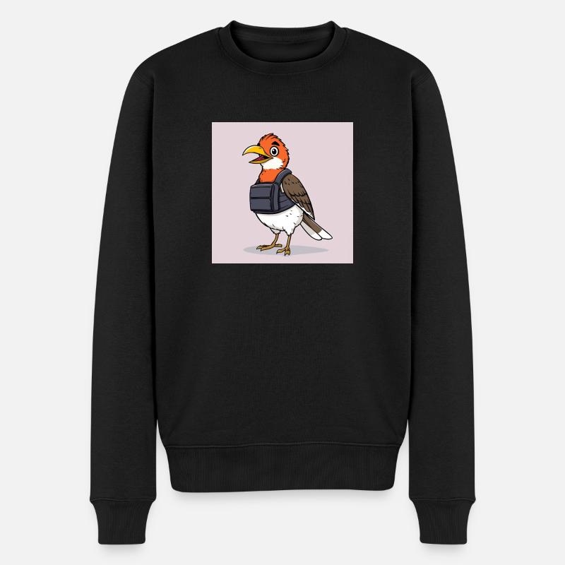 Baddass Birdie - Männer Premium Bio Pullover - Schwarz