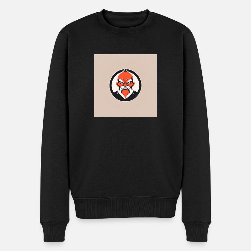 Kraftvoll Typ - Männer Premium Bio Pullover - Schwarz