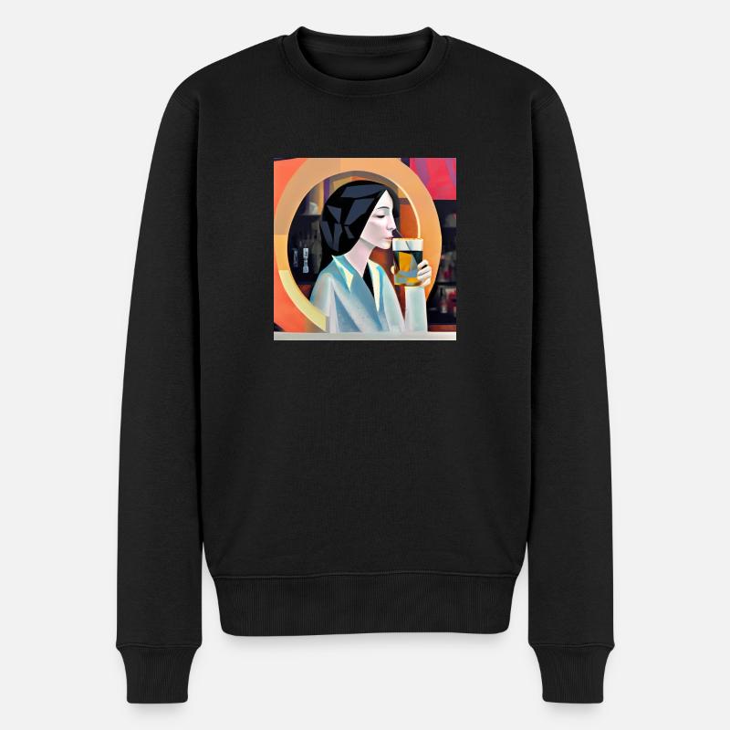 Auffrischen - Männer Premium Bio Pullover - Schwarz