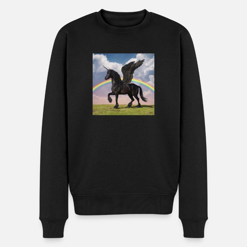 Black Alicorn - Männer Premium Bio Pullover - Schwarz