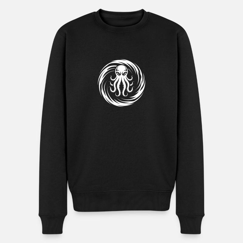 cthulhu spiral - Männer Premium Bio Pullover - Schwarz