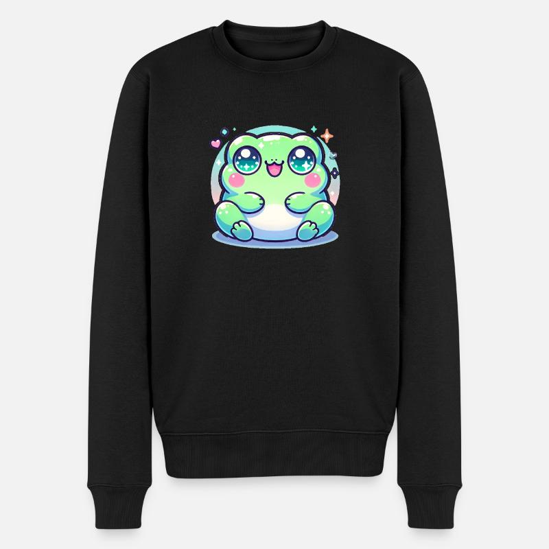 GRENOUILLE KAWAII CUTE - Pull Premium bio Homme - noir