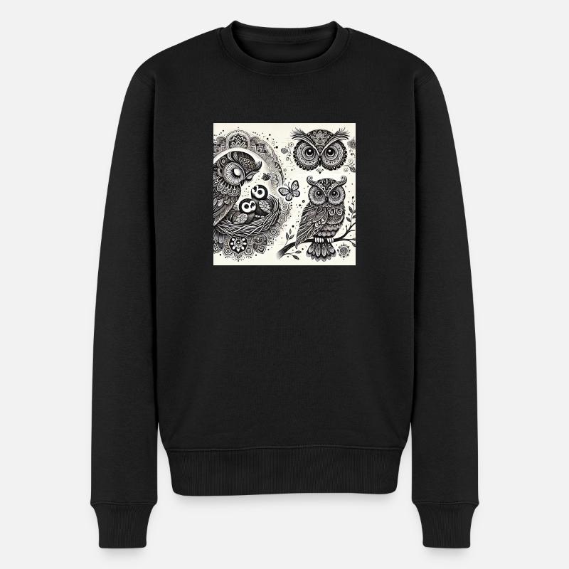 EULE III - Männer Premium Bio Pullover - Schwarz