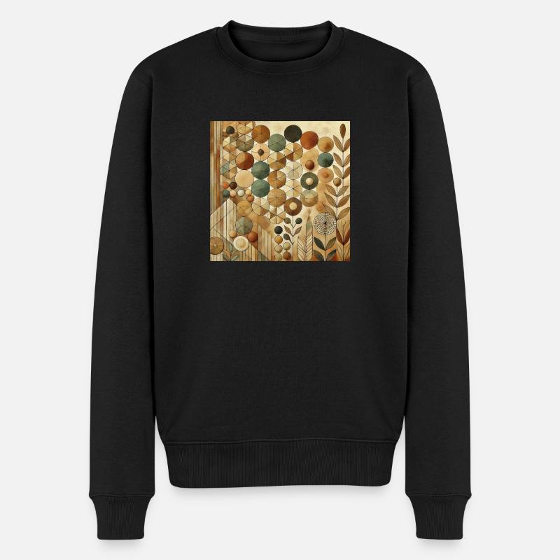 Geometrie der Natur - Männer Premium Bio Pullover - Schwarz