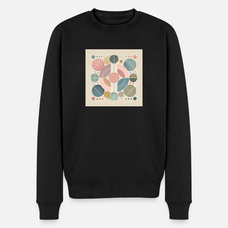 Pastellträume in Symmetrie - Männer Premium Bio Pullover - Schwarz
