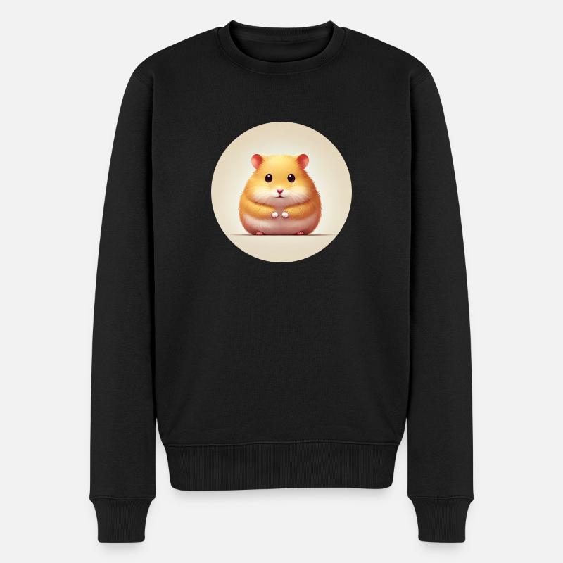 Hamster - Männer Premium Bio Pullover - Schwarz