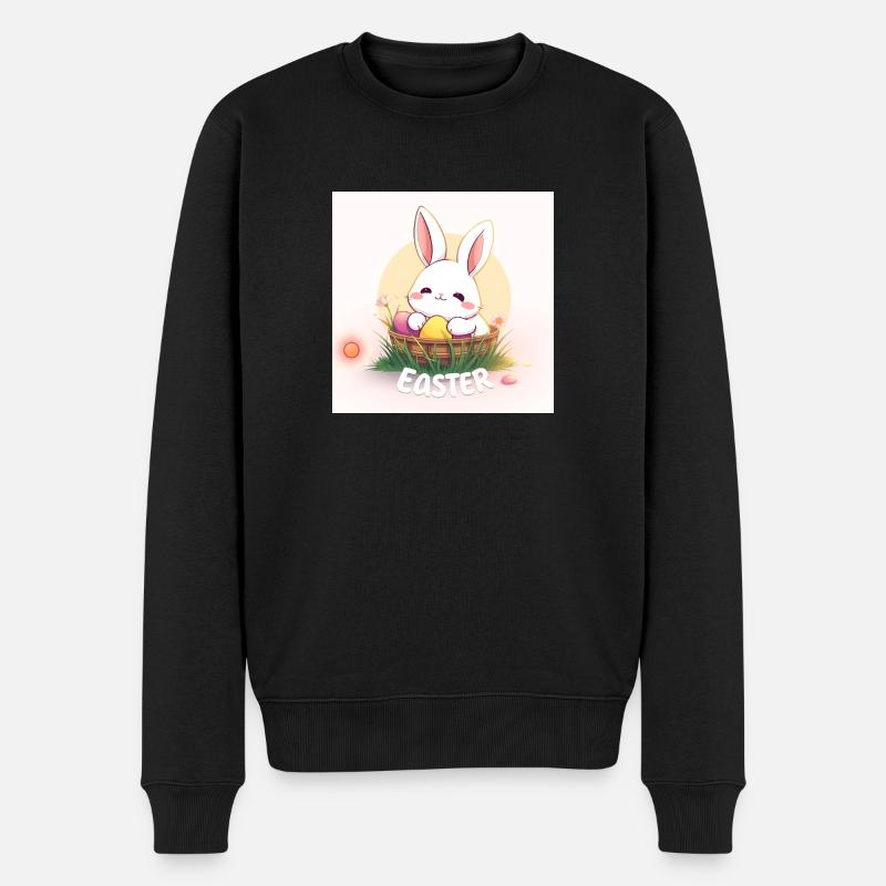 Osterglück - Männer Premium Bio Pullover - Schwarz