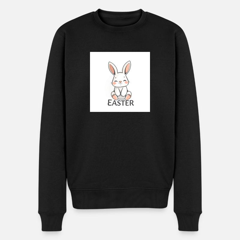Der Osterzauber des Hasen - Männer Premium Bio Pullover - Schwarz