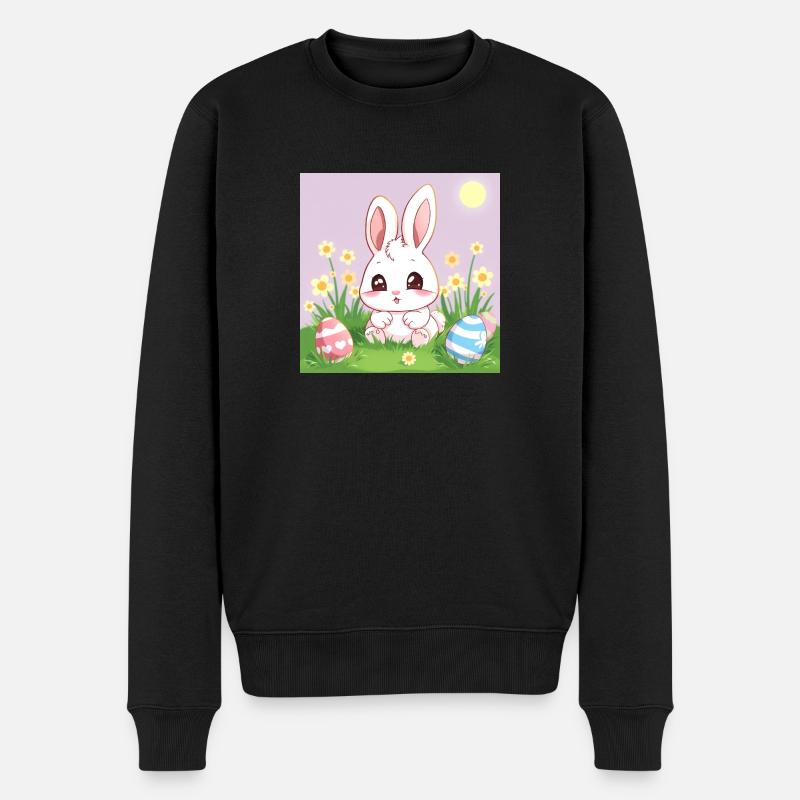 „Osterfreude pur!“ - Männer Premium Bio Pullover - Schwarz