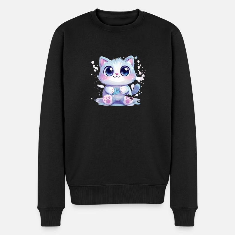 Chat - Pull Premium bio Homme - noir