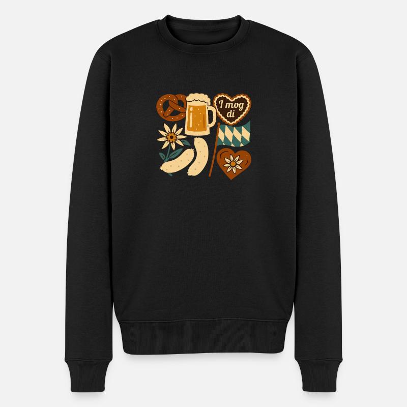 Bayern - Männer Premium Bio Pullover - Schwarz