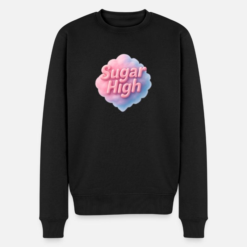 Zucker hoch - Männer Premium Bio Pullover - Schwarz