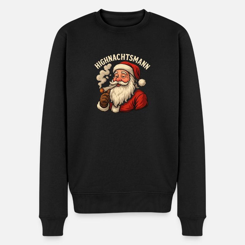 Highnachtsmann - Männer Premium Bio Pullover - Schwarz