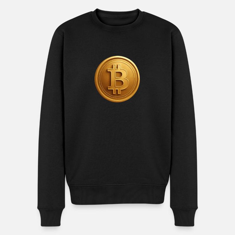 Bitcoin - Männer Premium Bio Pullover - Schwarz