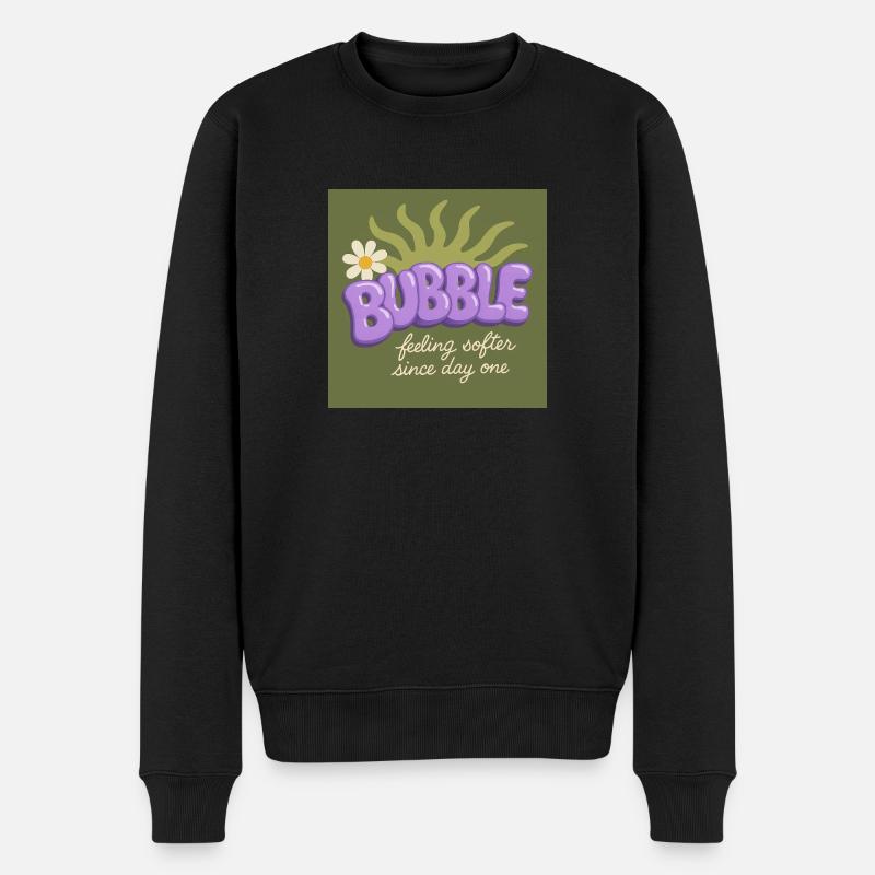 BUBBLE – fühlt sich seit dem ersten Tag weicher an - Männer Premium Bio Pullover - Schwarz