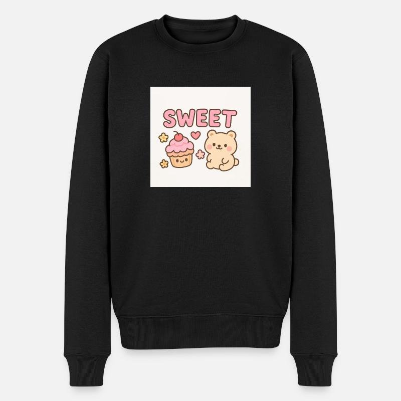 Sweet Cupcake - Männer Premium Bio Pullover - Schwarz