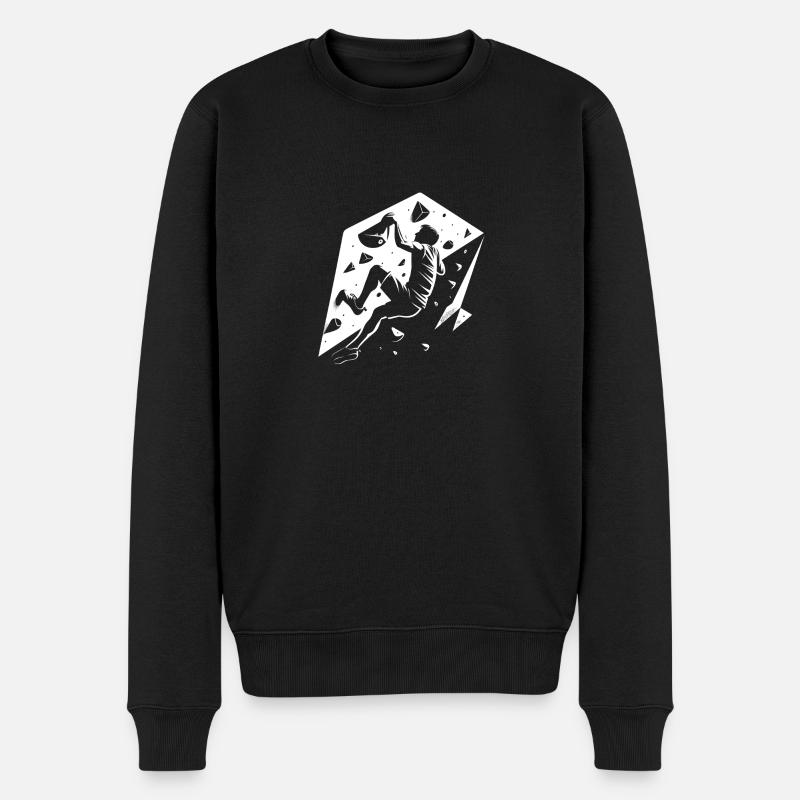 Die Kraft des Boulderns - Männer Premium Bio Pullover - Schwarz