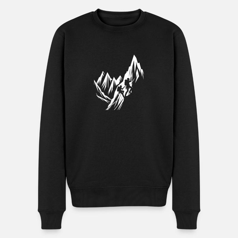 Team Bergsteiger - Männer Premium Bio Pullover - Schwarz
