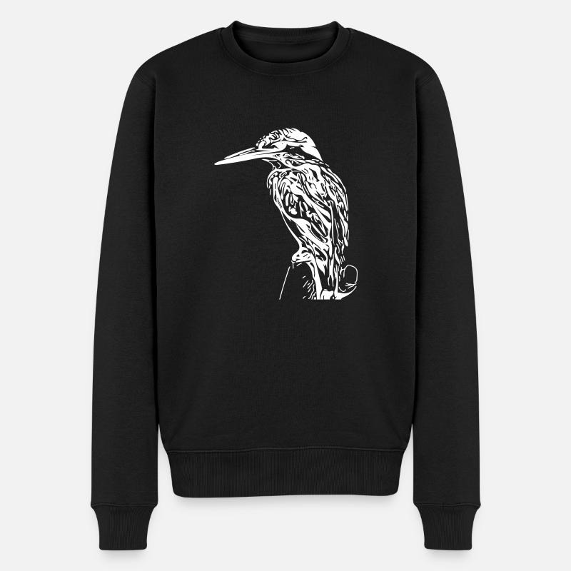 Eisvogel - Männer Premium Bio Pullover - Schwarz