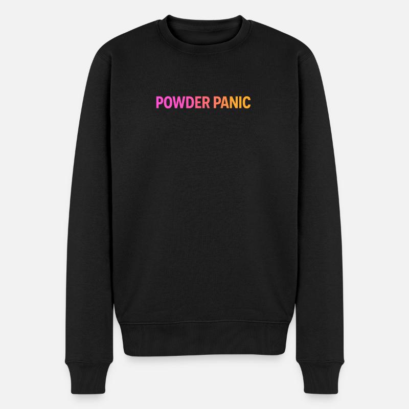 Powder Panic - Männer Premium Bio Pullover - Schwarz