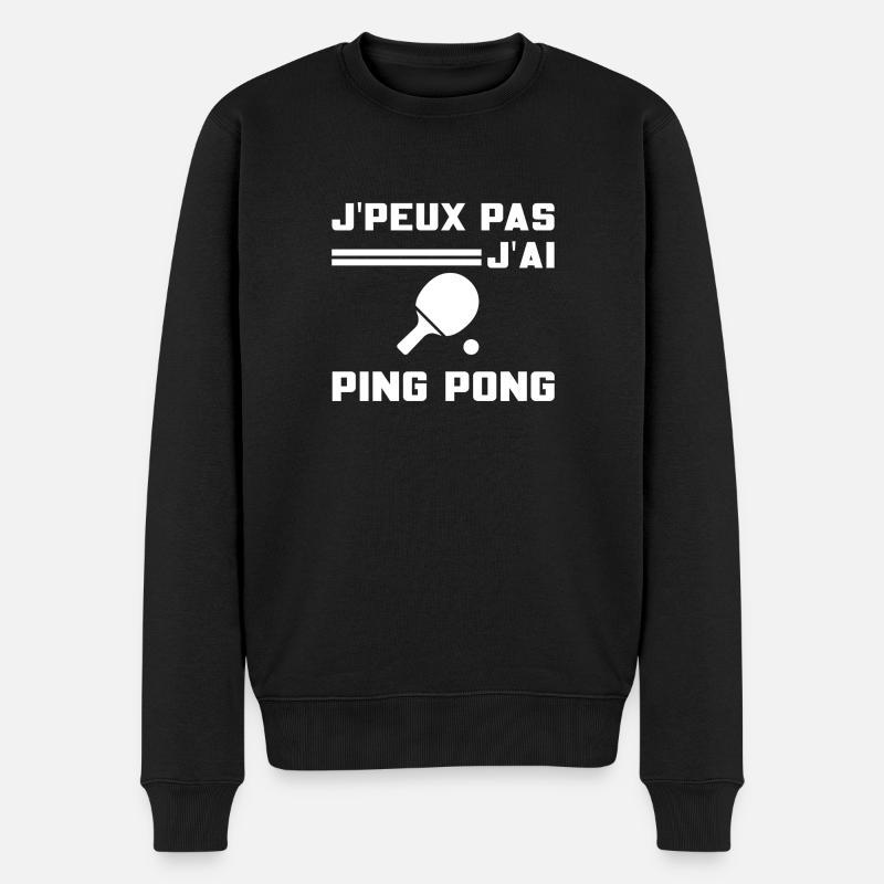 J'peux pas j'ai pingpong - Pull Premium bio Homme - noir