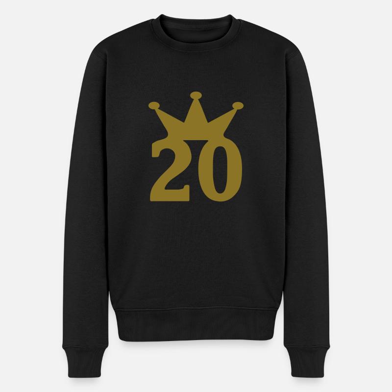 20 krone c1w7 - Männer Premium Bio Pullover - Schwarz