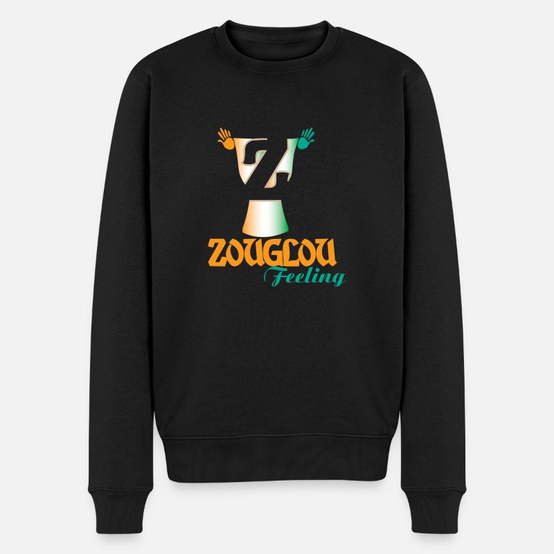 ZOUGLOU FEELING SHIRTS - Pull Premium bio Homme - noir
