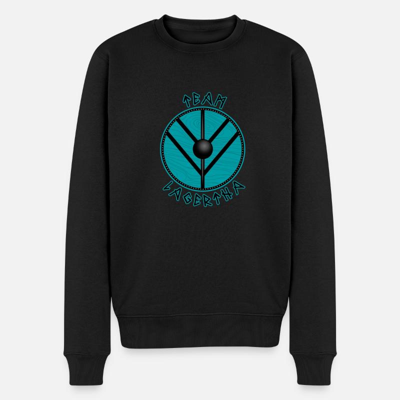 Team Lagertha - Männer Premium Bio Pullover - Schwarz