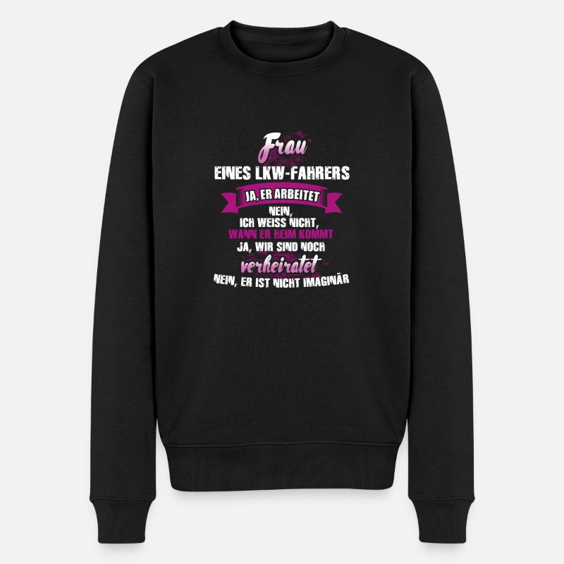 LKW-Fahrer - Männer Premium Bio Pullover - Schwarz