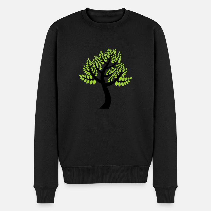 Natur - Männer Premium Bio Pullover - Schwarz