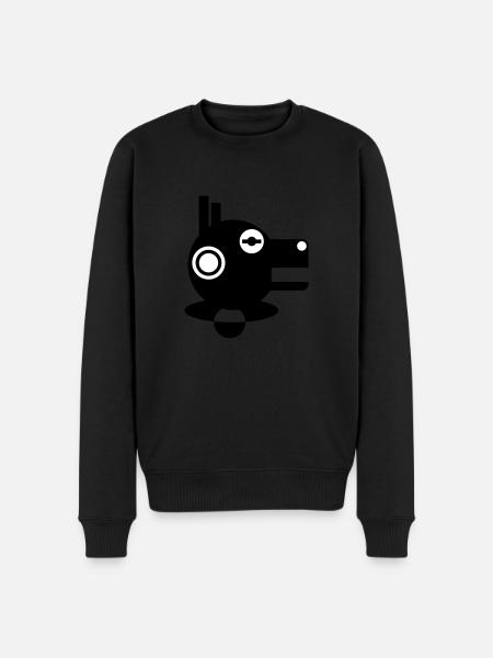 aliencow - Männer Premium Bio Pullover - Schwarz