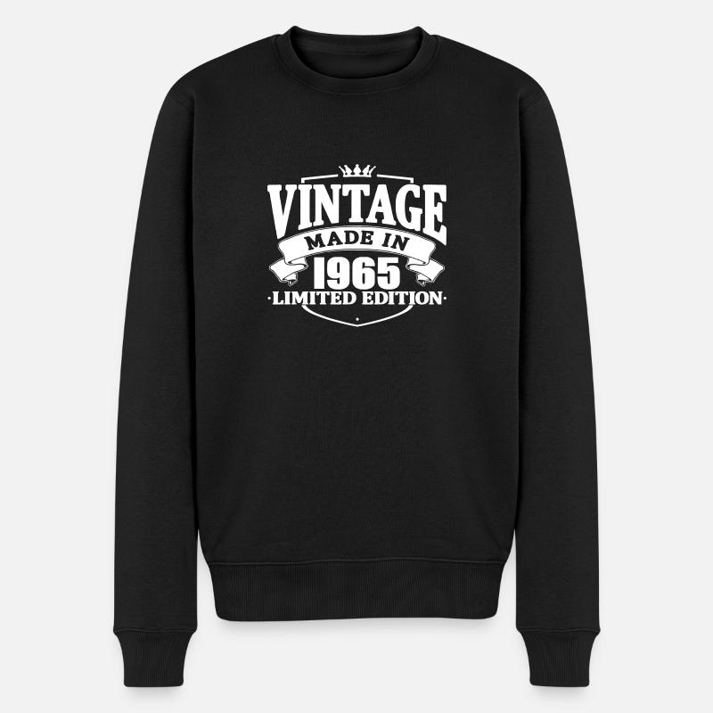 Jahrgang 1965 - Männer Premium Bio Pullover - Schwarz
