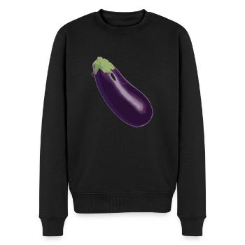 aubergine - Pull Premium bio Homme - noir - Devant - Nico (187cm)