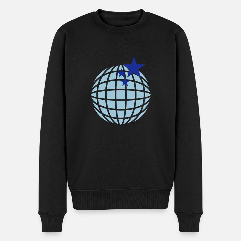 Boule disco / globe disco (2c) - Pull Premium bio Homme - noir