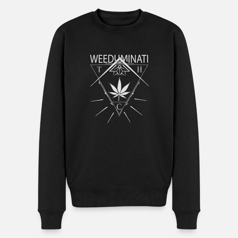 WEEDUMINATI - Pull Premium bio Homme - noir