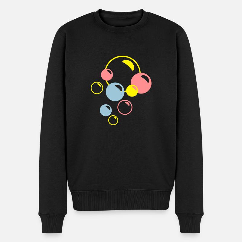 seifenblasen - Männer Premium Bio Pullover - Schwarz