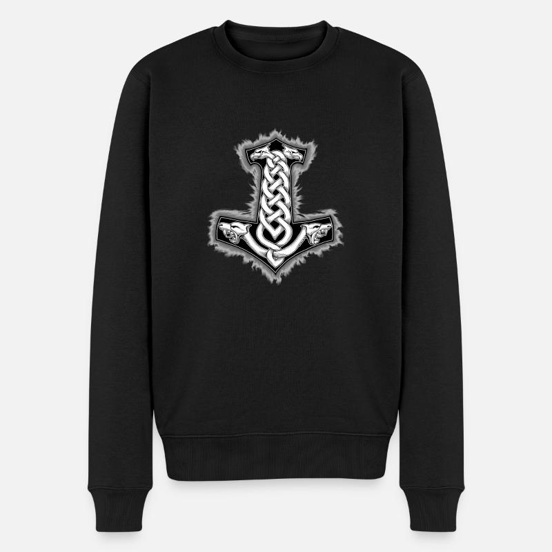Thorhammer - Männer Premium Bio Pullover - Schwarz