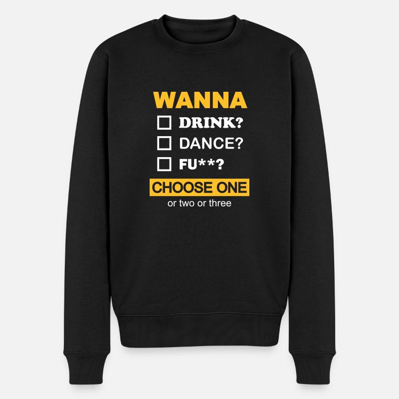 Party shirt - Männer Premium Bio Pullover - Schwarz