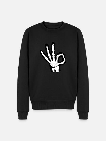OK bones - Men's Premium Organic Jumper - black