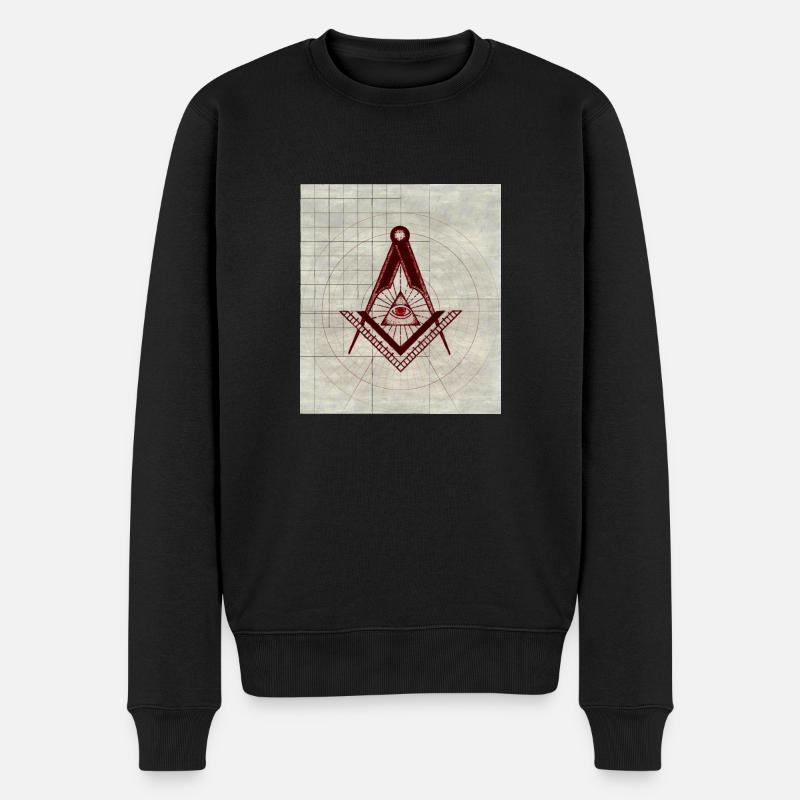 Freimaurer-Symbol - Männer Premium Bio Pullover - Schwarz