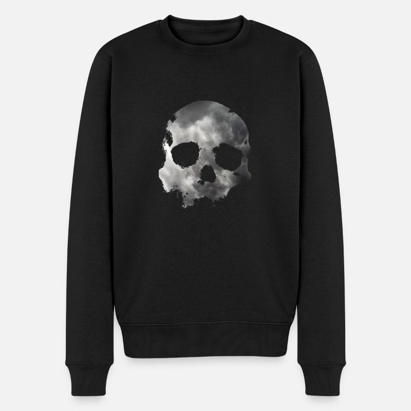 Schädel - Männer Premium Bio Pullover - Schwarz