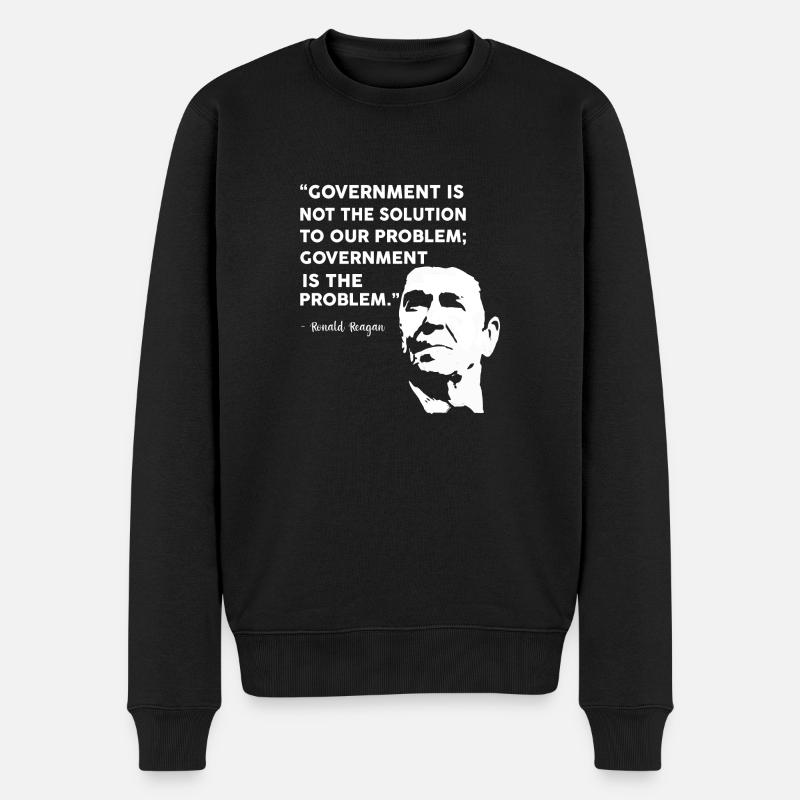 Ronald Reagan Proverbe - Pull Premium bio Homme - noir