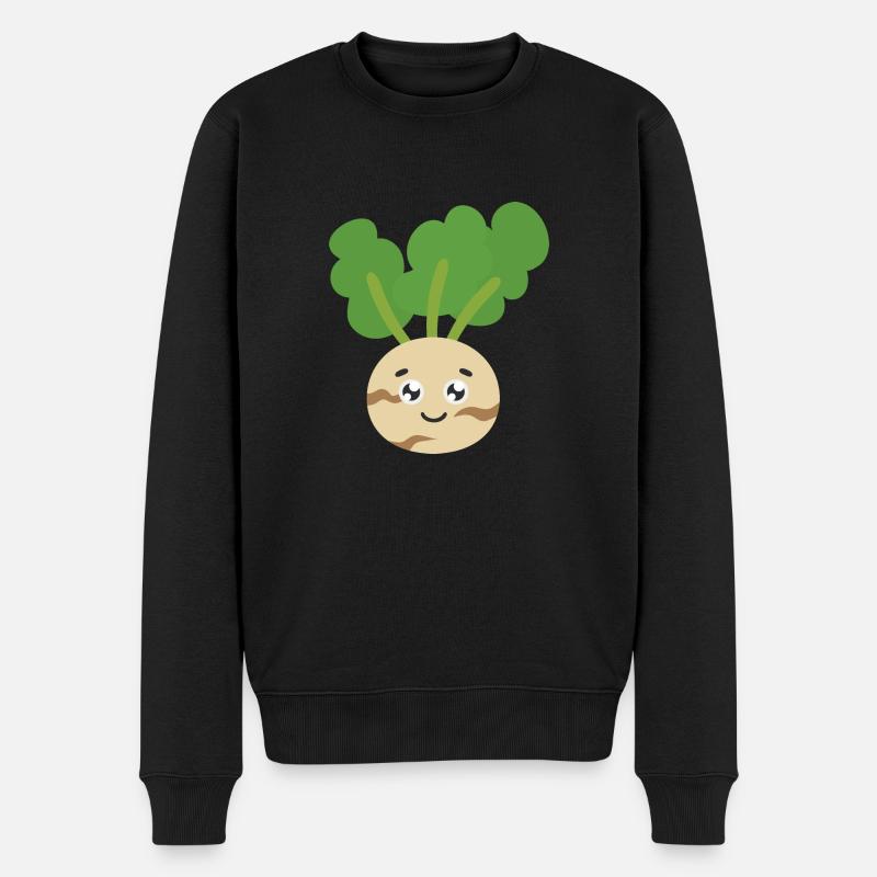 Kohlrabi - Männer Premium Bio Pullover - Schwarz