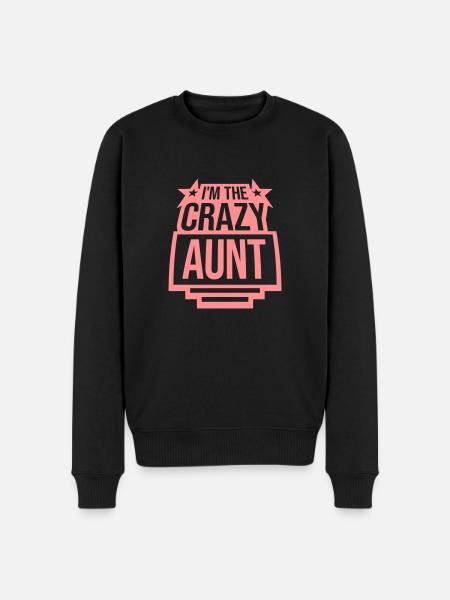 at The Crazy Aunt - Men's Premium Organic Jumper - black