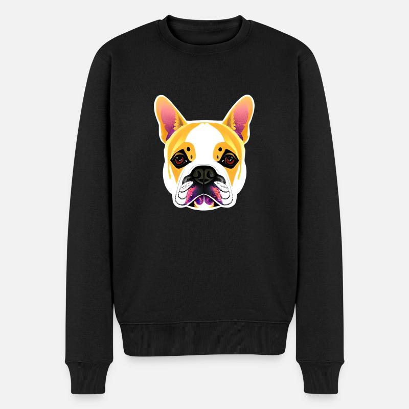 bouledogue francais - bulldog - chien de compagnie - Pull Premium bio Homme - noir